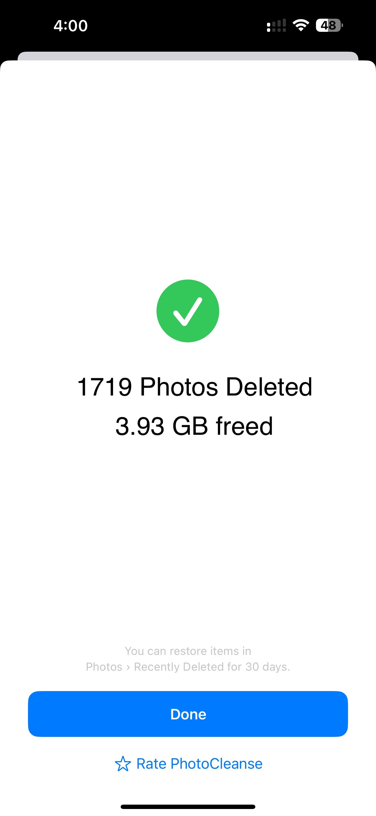 Free Space step screenshot