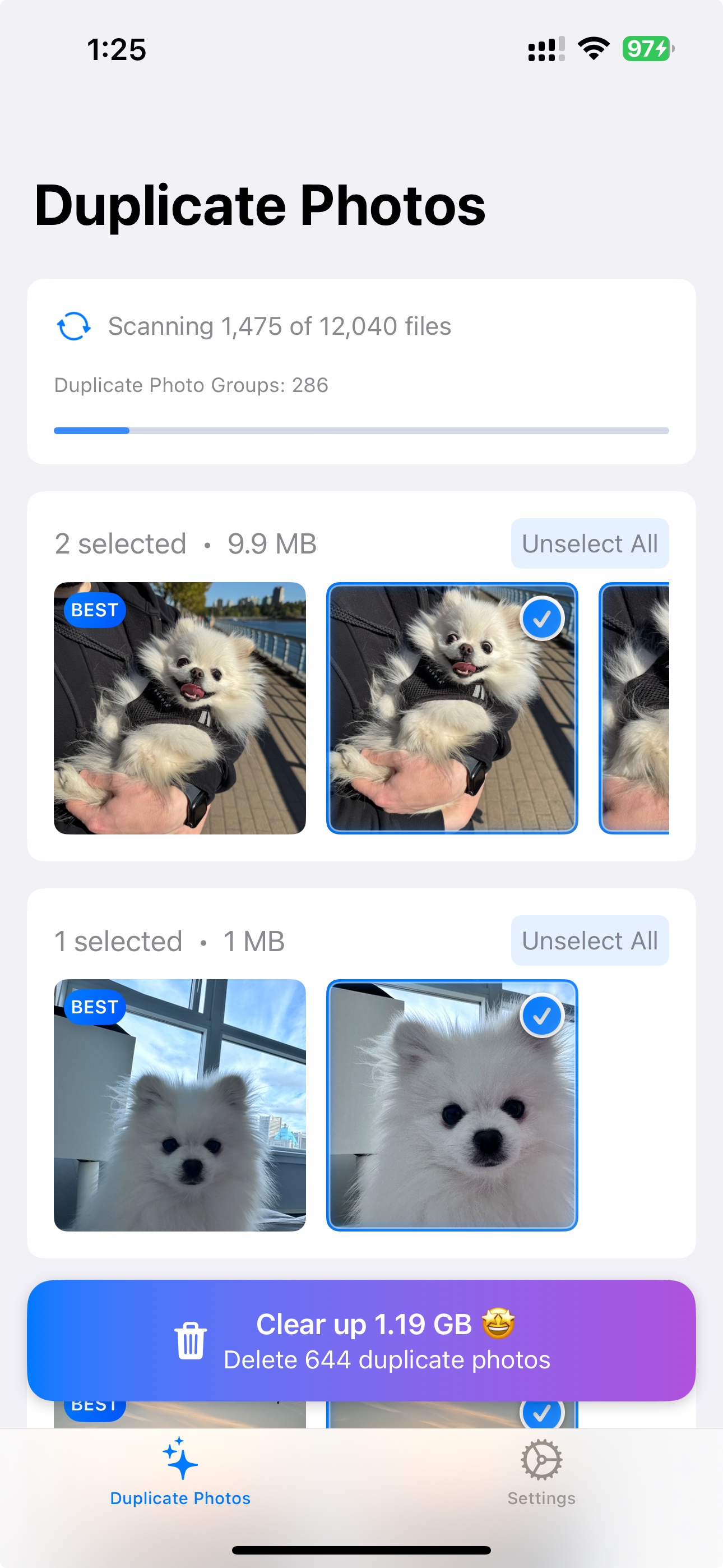 Scan step screenshot